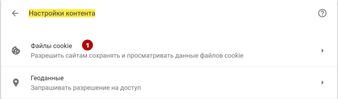 Файлы куки cookie в Google Chrome