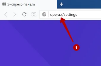 Настройки Opera