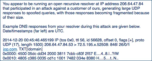 Example of abuse on server