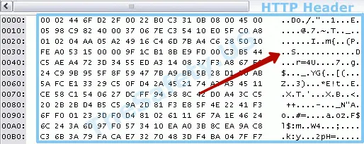 HTTP header with using of VPN
