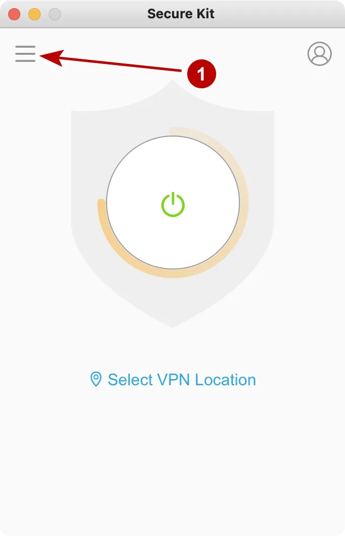 Go to Secure Kit settings on macOS