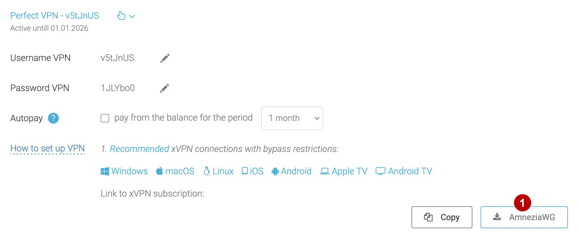 Download configs AmneziaWG