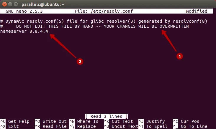 Enter DNS server to fix DNS leak on Linux