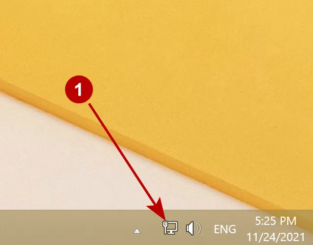 Open Network and Sharing Center on Windows 8