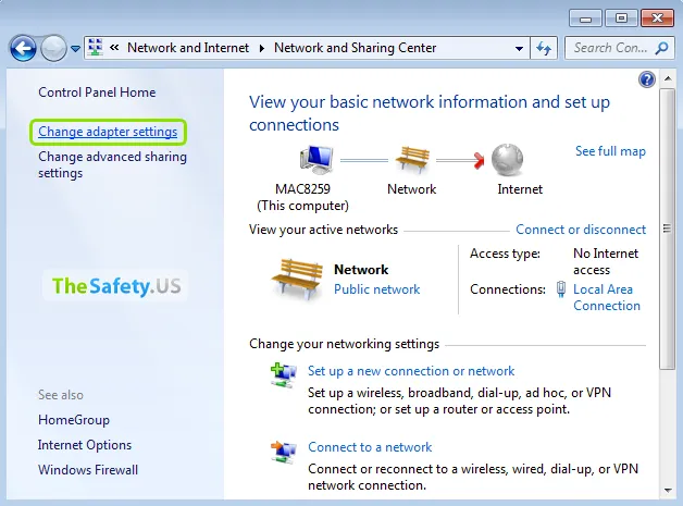 How to hide DNS - Change adapter settings
