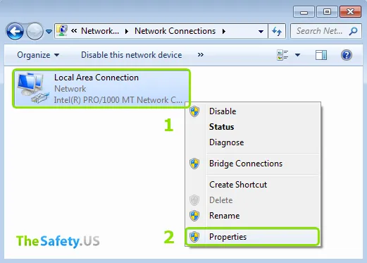 How to hide DNS - Properties of network connection